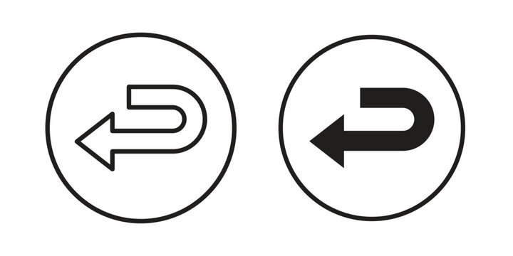 Send back icon in editable style. Vector icon graphics