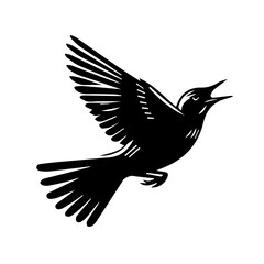 Obraz premium vector illustration of a Skylark bird