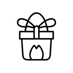 Easter gift basket with an egg, festive and charming design, perfect for celebrations, copy space