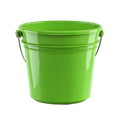 Plastic Bucket Isolated on White Background