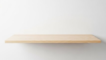 Single Light Wooden Unfinished Rectangular Plank on Neutral Gray Background wooden plank natural wood