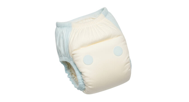 Reusable cloth diaper PNG isolated on transparent background, washable baby nappy with adjustable snaps for eco-friendly parenting and childcare
