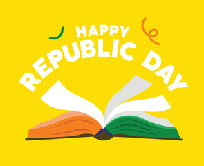 Detailed shapes make Happy Republic Day artwork visually appealing