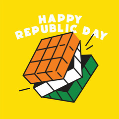 Vector graphics allow scaling for Happy Republic Day designs