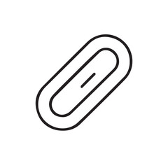 Obraz premium Minimalist Line Drawing of Paperclip Icon Representing Office Supply and Document Attachment