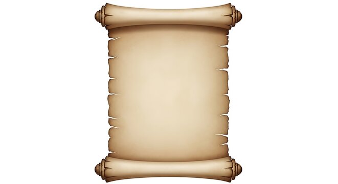 Ancient scroll unrolled document