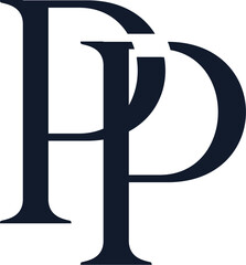 Letter PP minimalist logo