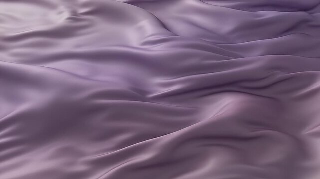 Lilac Silk Fabric Background - A close-up shot of rippling lilac silk fabric that creates a soft, luxurious background.