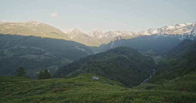 Spring landscape "Cozie Alps" Prali