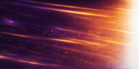 An abstract space background featuring a bright sun and glowing nebula clouds amidst a dark blue galaxy filled with stars and cosmic light © MdShakibAhamed