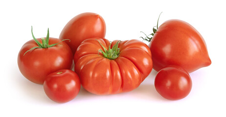 Diff&eacute;rentes vari&eacute;t&eacute;s de tomates rouges