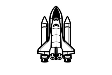 Obraz premium A minimalist black and white line drawing featuring two symmetrical robotic figures with round heads and cylindrical bodies standing side-by-side on a dark background.