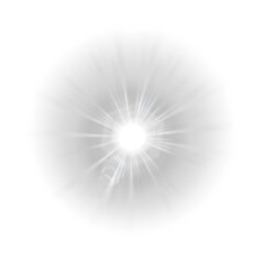Bright White Light Burst Radiating Glow Abstract Energy Flash Effect
