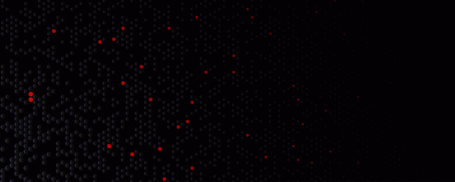 Cybersecurity network defense grid background, dark honeycomb with red alert nodes. Tech backgrounds for SOC reports, firewall sites. Cybersecurity visuals for security teams. Vector illustration