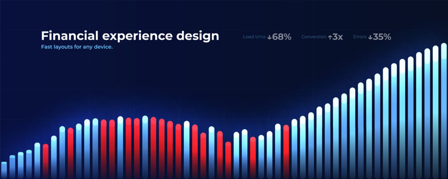 Sales Analytics Finance Growth Strategy Business Investment Information Financial Analysis Stats Graph Up, Stock Chart. AI Tech Trading Statistics Business Presentation Slides. Vector illustration