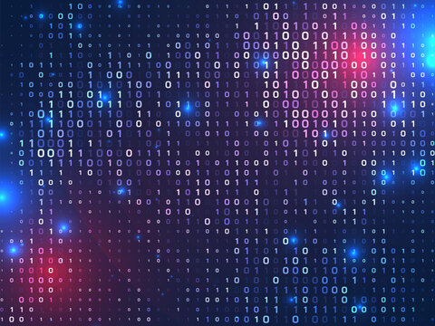 Modern Binary code concept digital background for programming and coding