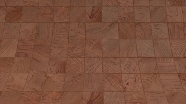 Wood Parquet Floor Curved Background Animation