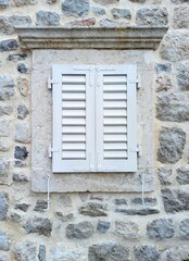 old window with shutters