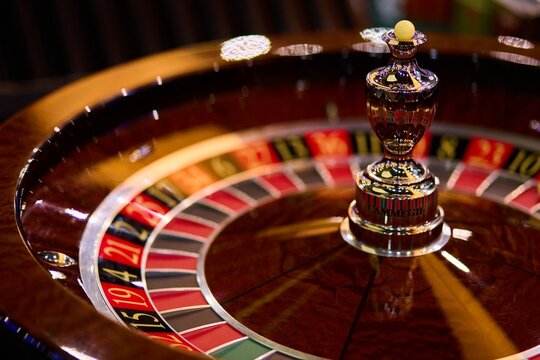 Casino Roulette Wheel Close-Up