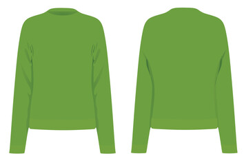 Green sweatshirt blazer. vector illustration