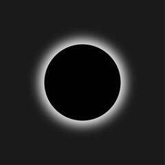 Stunning Total Solar Eclipse: Black Moon Obscuring Sun with Bright White Corona Effect