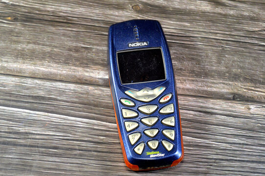 Cairo, Egypt, February 6 2026: a Nokia 3510i mobile phone, a vintage device known for bringing color screens to the mass market, old vintage retro Nokia mobile classic phone