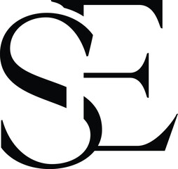 Letter SE clothing logo design