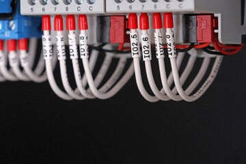 Connecting the electrical module using copper electrical insulated wires. 