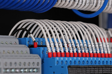 Connecting the electrical module using copper electrical insulated wires. 