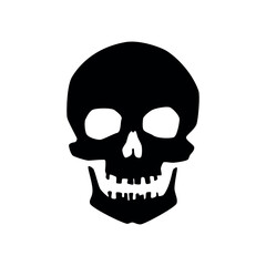 Human skull silhouette icon. Vector illustration