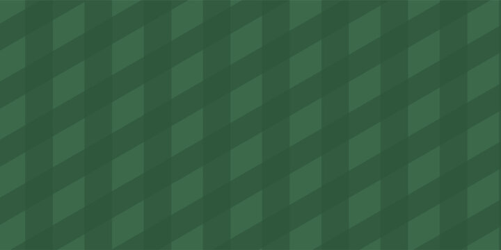 Christmas rhombus seamless pattern. Xmas plaid texture with gold line and stars. Green argyle geometric diamond abstract pattern. Christmas wrapping. Vector illustration isolated on green background.