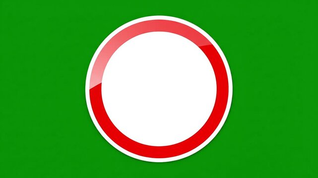 Animated discount off stickers on green screen background red and whit