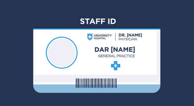 Medical Staff ID Card Template