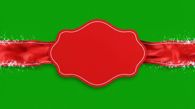 Animated january sale promo with green screen and red ribbons