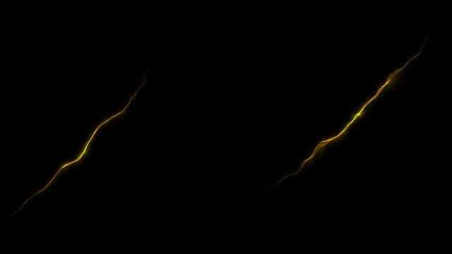 Yellow Neon Plasma Lines, Diagonal Lines Shape Geometry Loop Alpha Background Animation