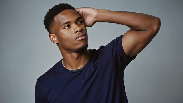 Head nodding gently 4K