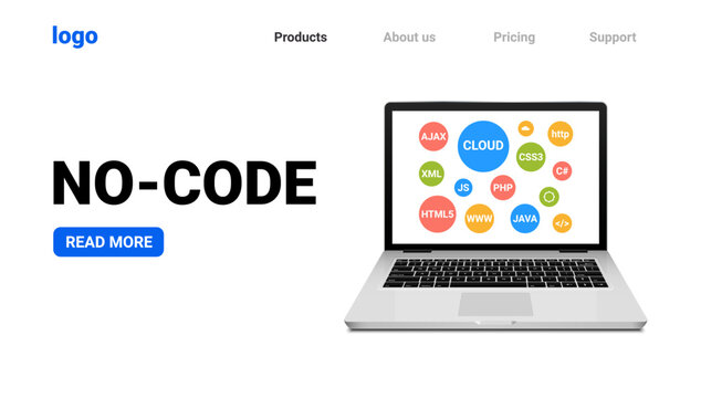 No code web platform low code cloud builder. Vector no code interface design web editor