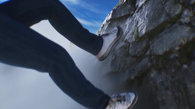 a sinner man fall from heaven to hell. Religious. concept. 4k animation.