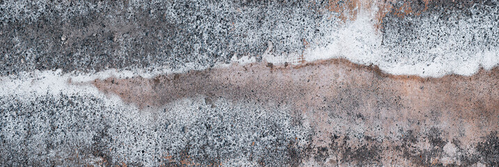 Concrete wall texture background with salt stains and moisture for design