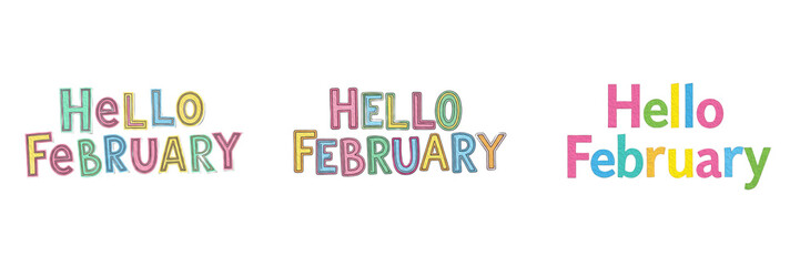 Set and collection of cute playful 