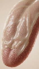 Anthropomorphic Tongue and Taste Bud Characters - Coated Tongue Close Up Oral Health Concept