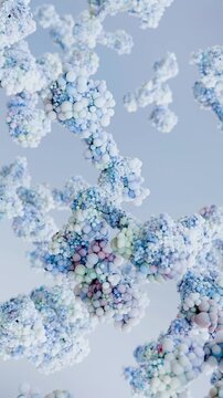antibodies or immunoglobulin protein or enzyme Molecular structure, Chain of amino acids, biological concept, chemistry and biochemistry, DNA proteins, hydroxyproline, closeups formation, 3d render