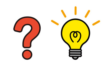 ひらめき,ハテナ,疑問,問題,不思議,電球,電気,思いつく,発見,なるほど,発明,明るい,光る,謎,豆電球,名案,アイデア,点灯,灯り,アイコン,ライト,電灯,発想,光,ヒント,気づき,シンプル,照明,電力,ポイント,エネルギー,理解する,分かった,イラスト,ベクター,電源,解決,デザイン,ひらめく,アイディア,明かり,シンボル,理解,電気代,節電,着目,思考,思いつき,発想力