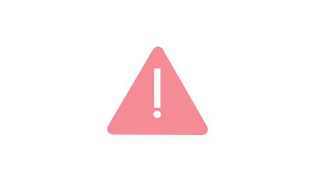 A red warning sign featuring a white exclamation point inside a triangle.