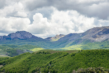 Landscape view in the mountains of Bosnia and Herzegovina.