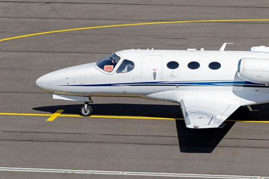 Cessna 510 Citation Mustang private jet, a light business aircraft used for executive and corporate aviation.