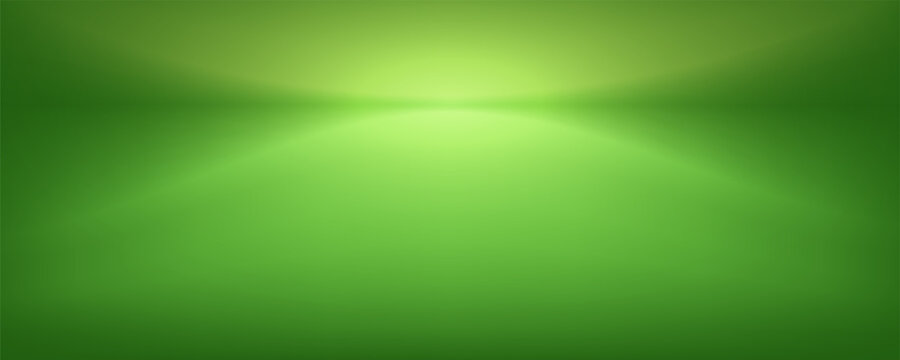 Abstract gradient podium background. Empty green 3D studio background. Clean scene for product presentation mockup template. eps 10