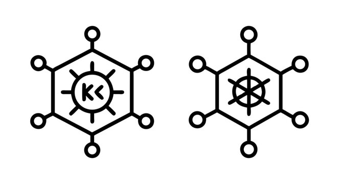 Kubernetes logo vector icons for cloud native application design and development resources