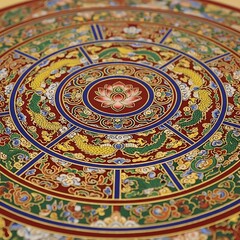 Naklejka premium Intricate Mandala Art - A Colorful and Spiritual Design.