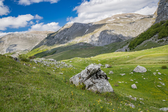 Rugged mountains in Sutjeska National Park.